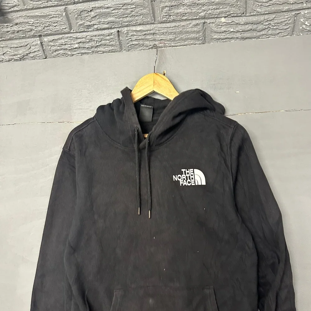 The North Face Mens Black Pullover‎ Hoodie Small Logo Fleece Sweatshirt Size S
